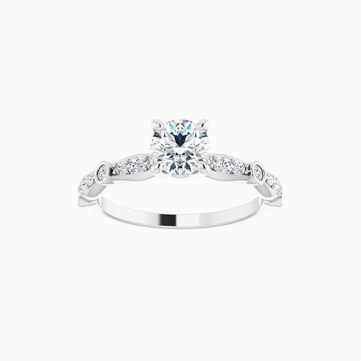 1carat round engagement ring