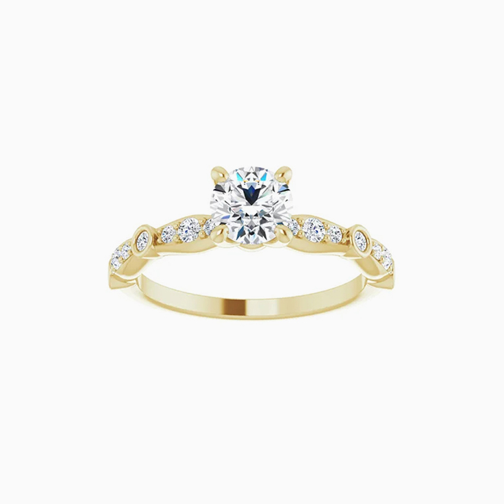 1carat round engagement ring