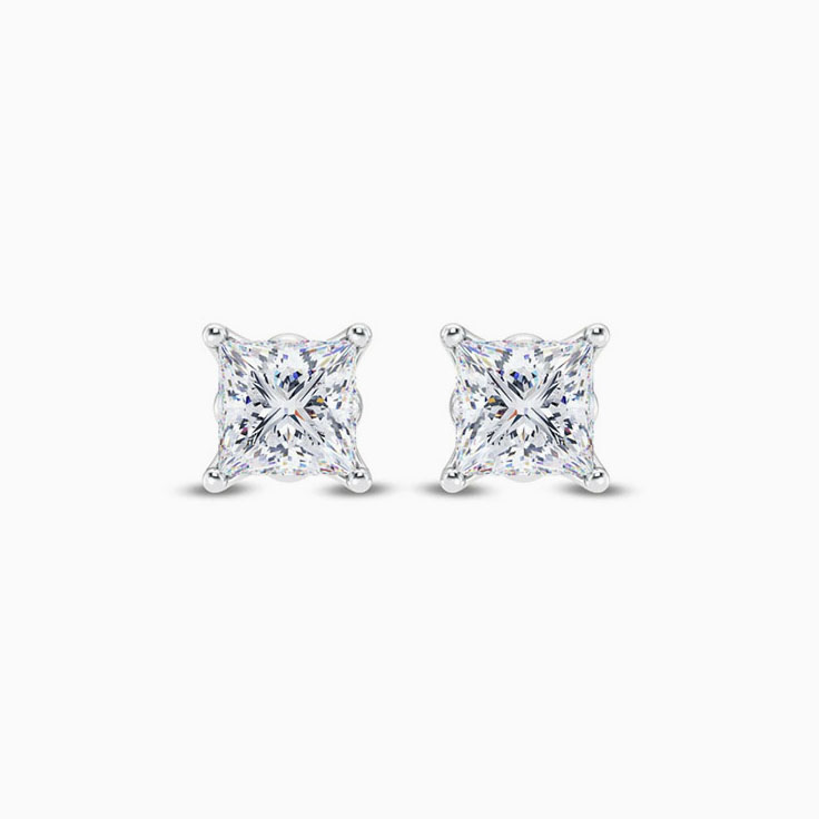 Lab created diamond studs