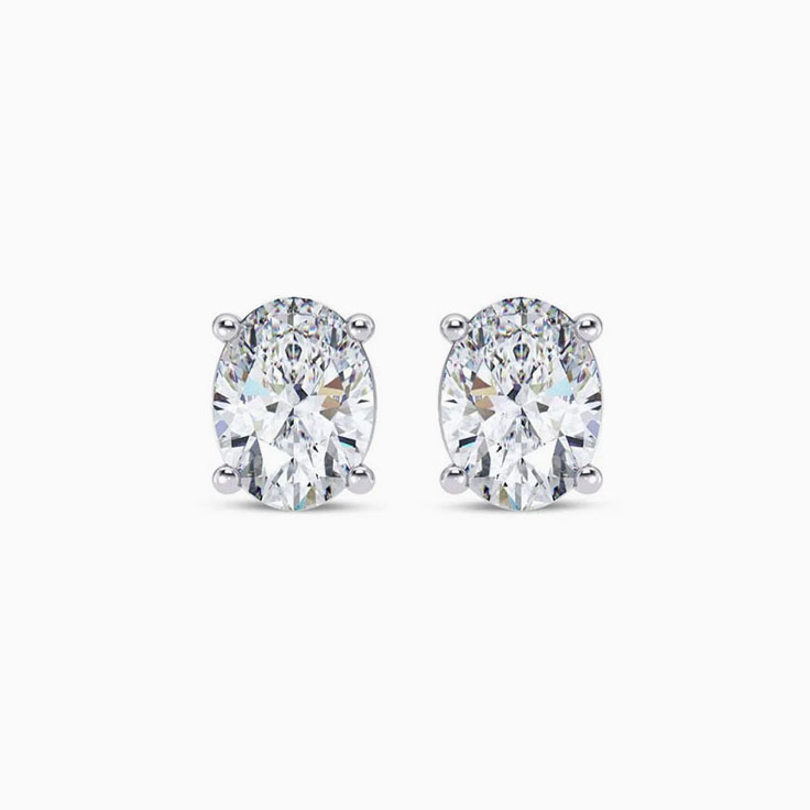 Man made diamond earrings