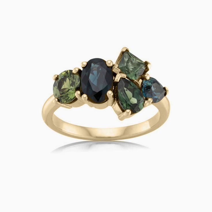 Peridot sapphire ring