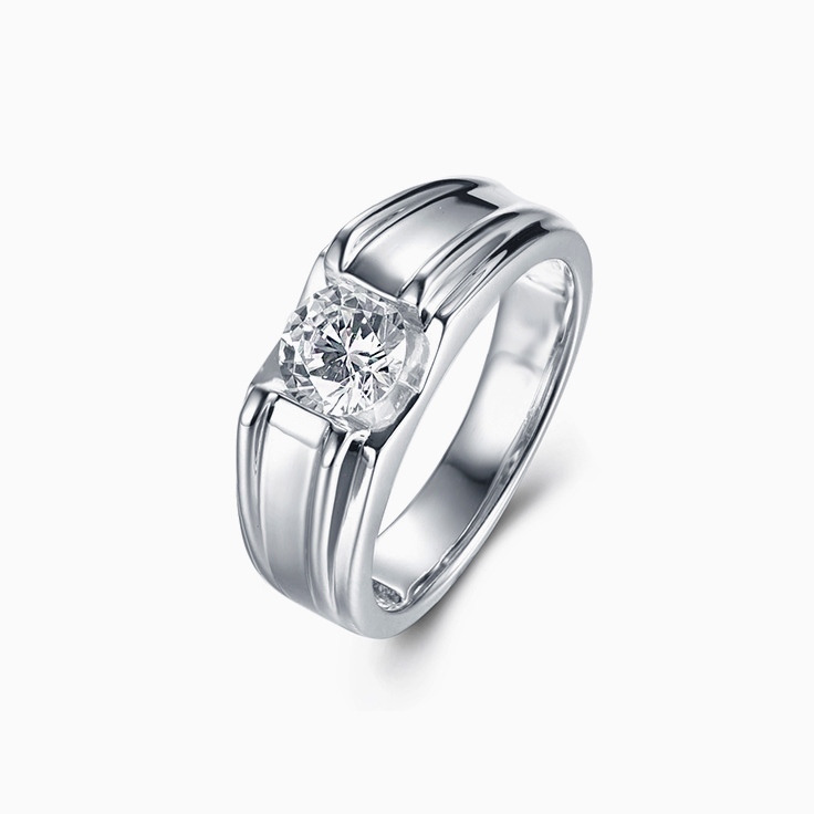 Partial Bezel set wedder