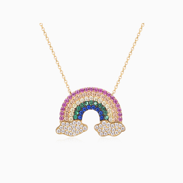 Rainbow Diamond Necklace