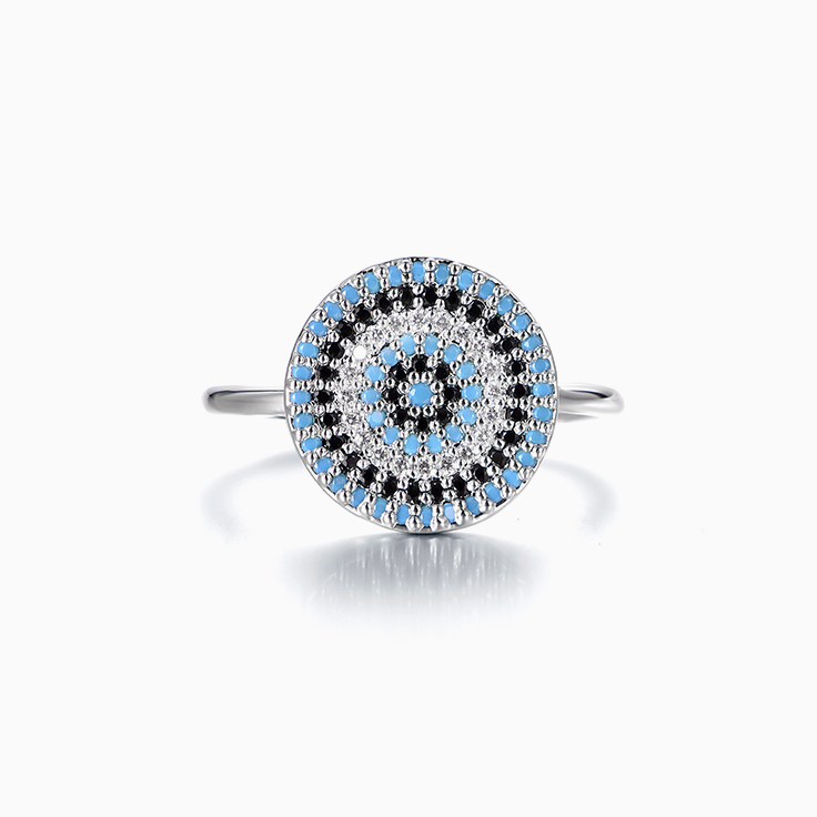 Evil Eye Diamond Ring
