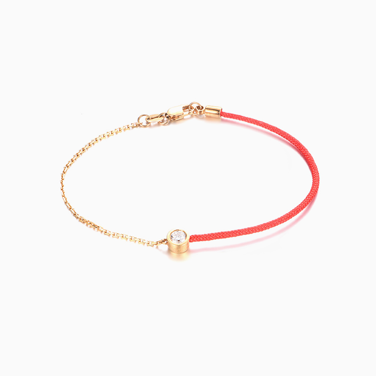 Red and Gold Diamond Bracelet
