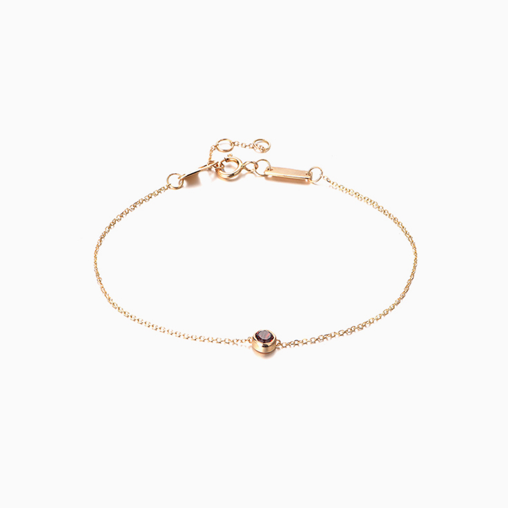 Garnet Drop Set Bracelet