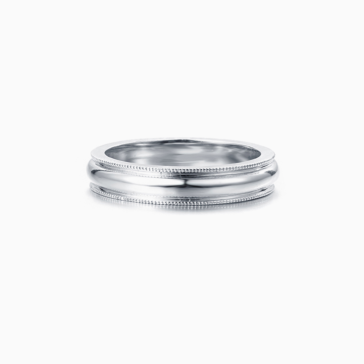 18k White Gold Mens Wedder