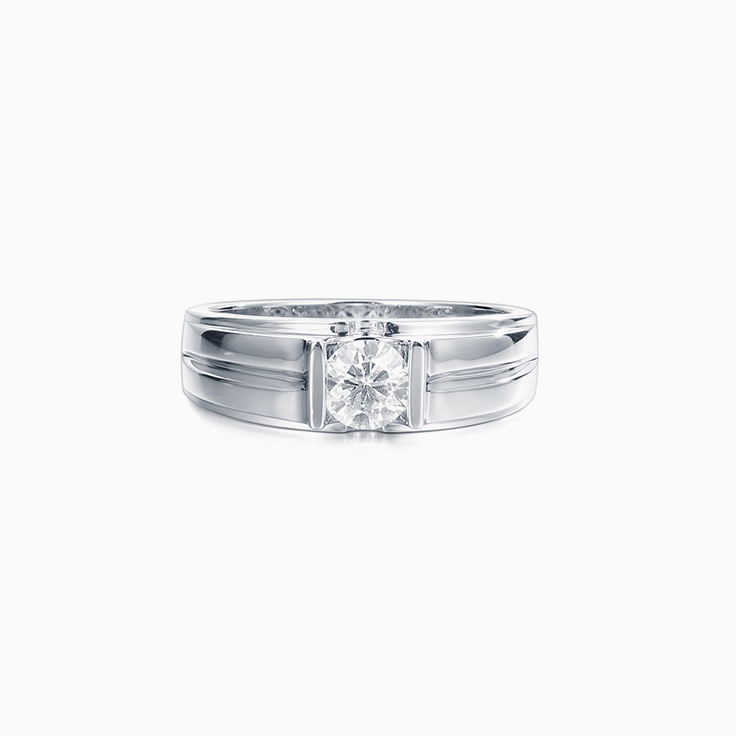 Round Diamond Mens Wedder