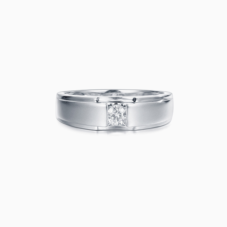Partial Bezel Set Mens Wedder