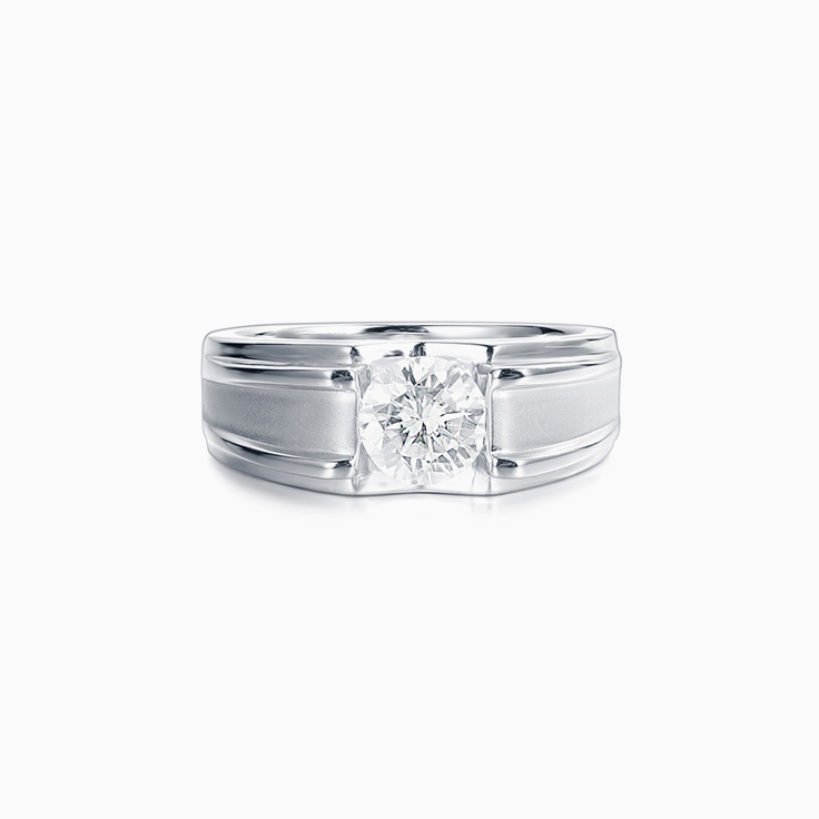 Tension set diamond wedder