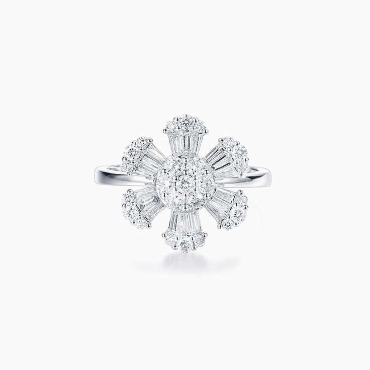 Flower Diamond Ring