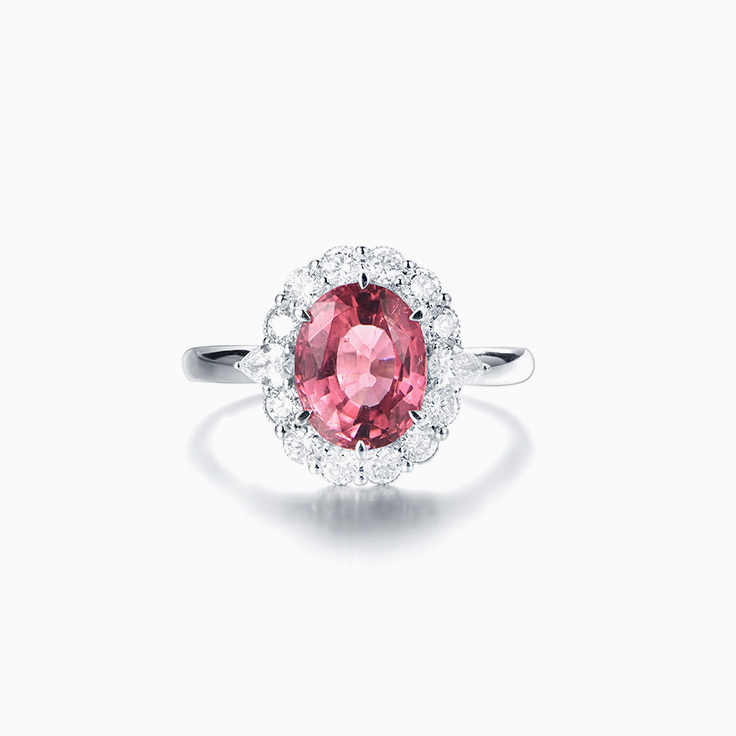 Oval Pink Tourmaline Dress ring