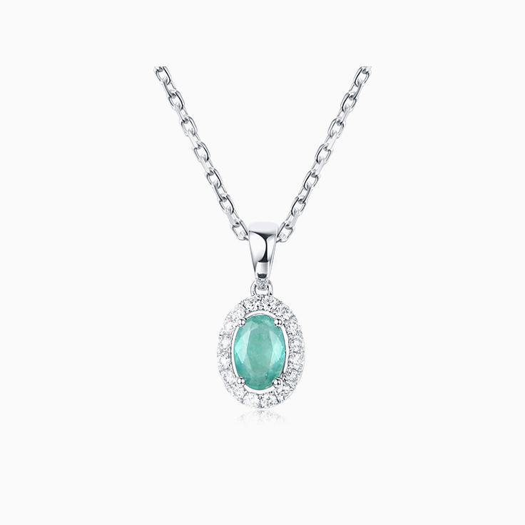 Emerald and Diamond Pendant