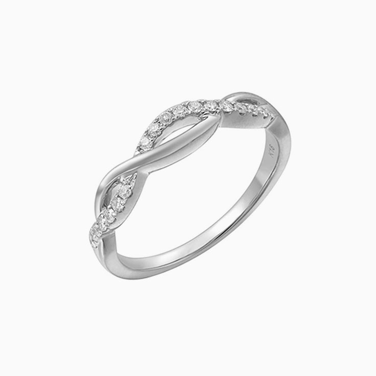 Pave set Infinity Diamond Ring