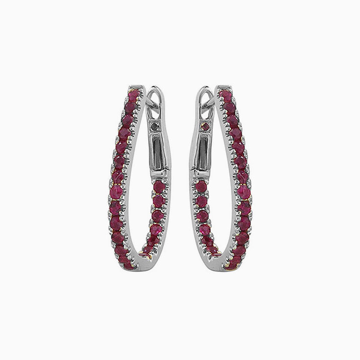 Red Ruby Hoops 3763