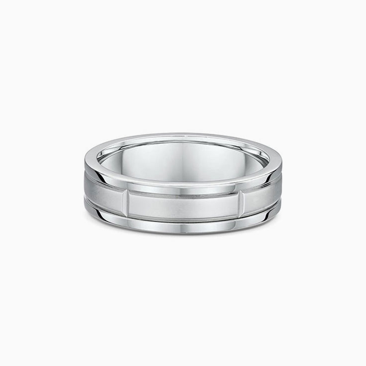 Carved Mens wedding ring 417A03