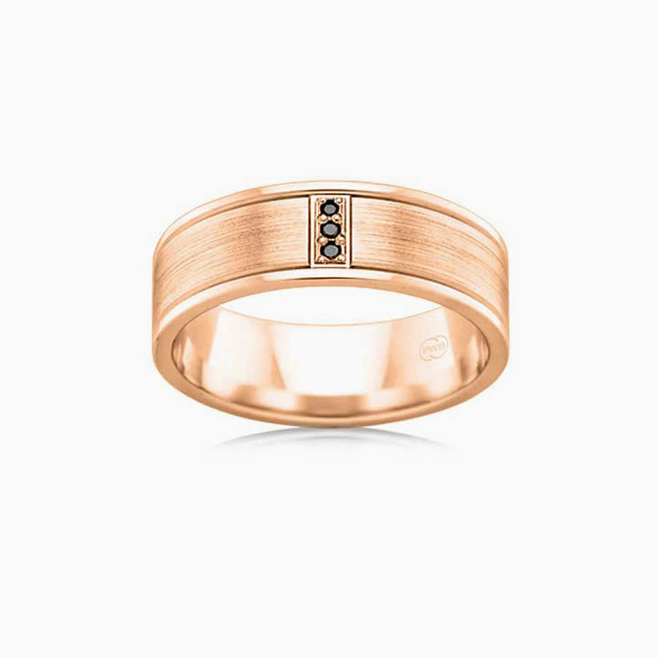 Black Diamond Mens wedding ring F3854