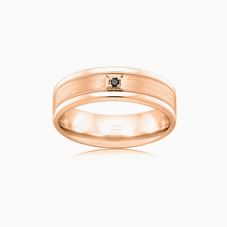 Black Diamond Mens wedding ring F4009