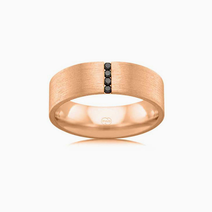 Black diamond mens wedding ring F4083