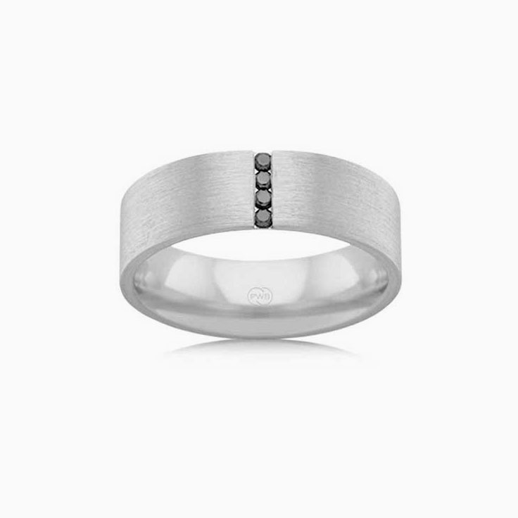 Black diamond mens wedding ring F4083