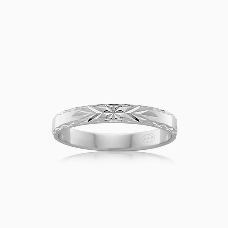 Carved Womens Wedding Ring