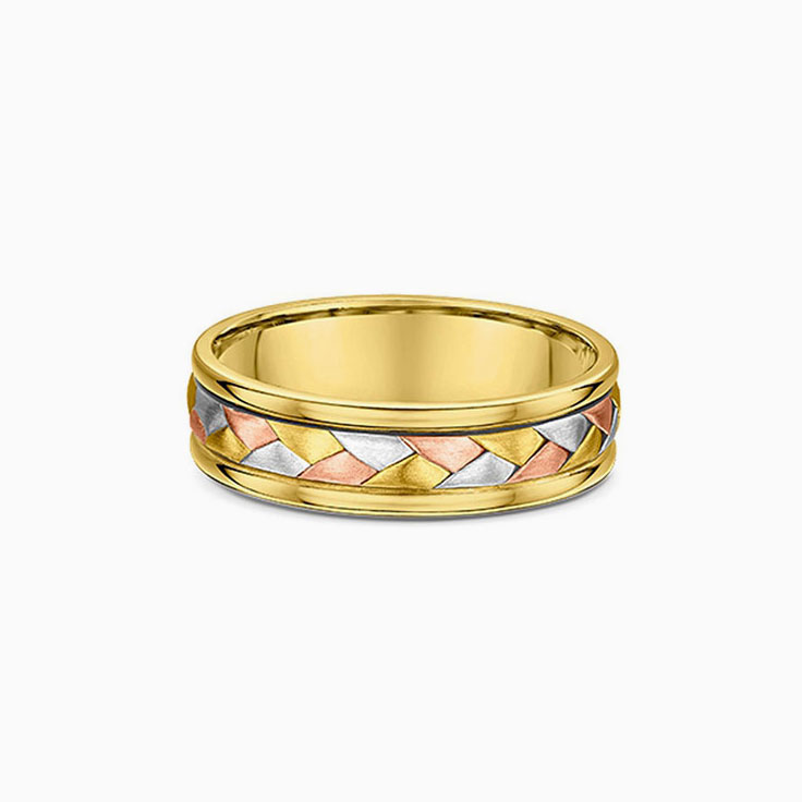 Three Tone Mens Woven Band