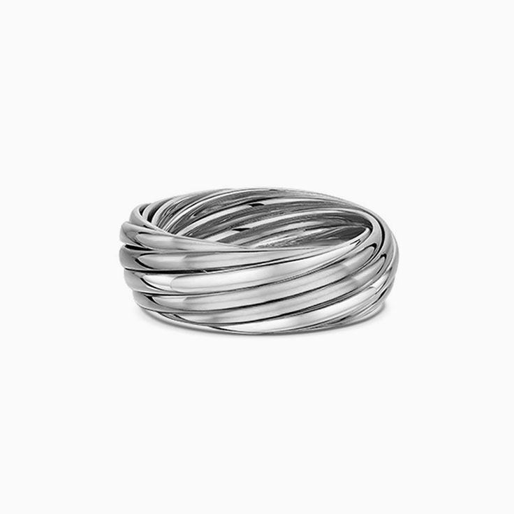 Polished Three Tone Wedding Ring