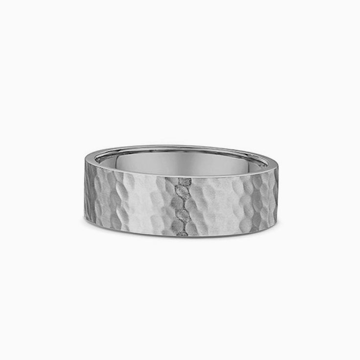 Classic Hammered Finish Wedding Ring