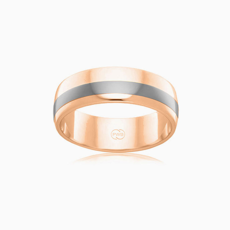 9K rosegold and white gold