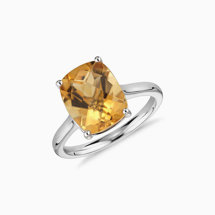 Citrine cocktail ring