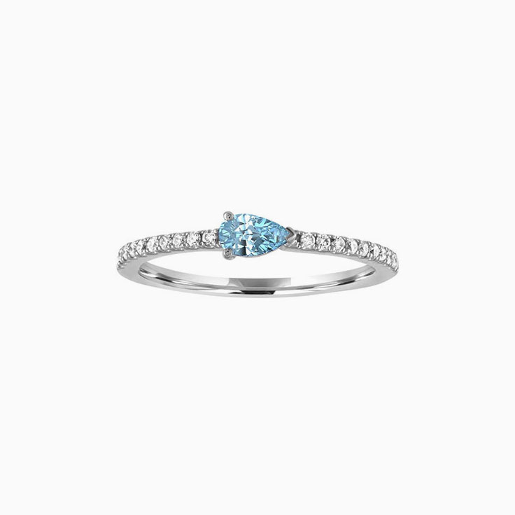 Aquamarine stack ring