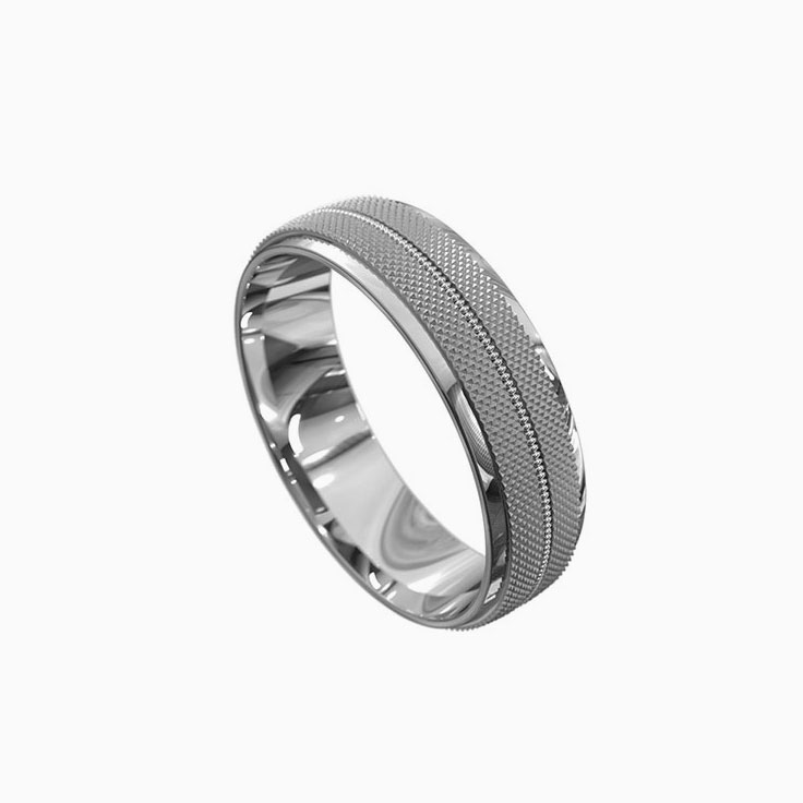 Carved wedding ring 6044