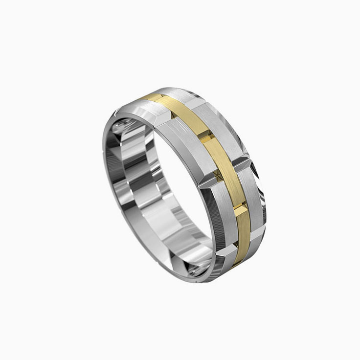 mens wedding ring 5050