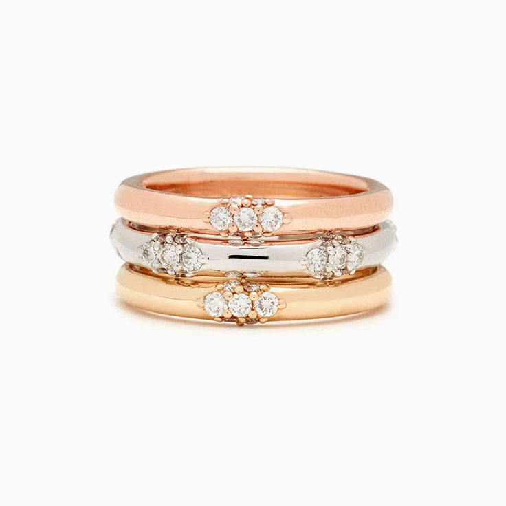 Multi colour diamond dress ring