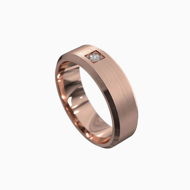 Bevelled wedding ring 7014
