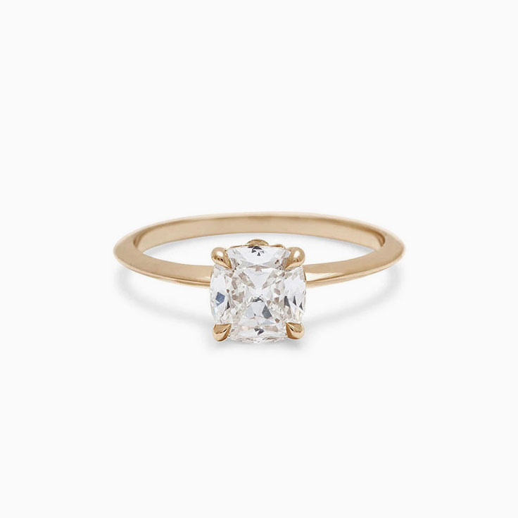 Classic Cushion cut engagement ring