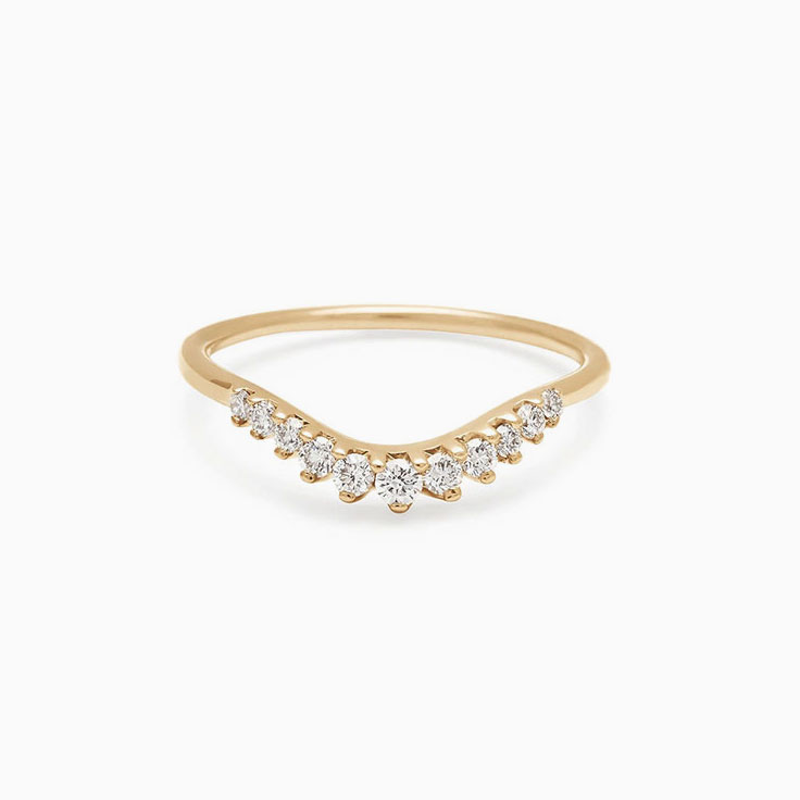 Tiara diamond wedding ring
