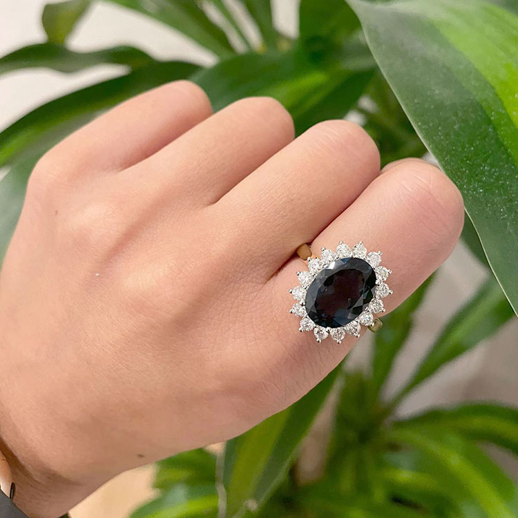 London Blue Topaz diamond ring