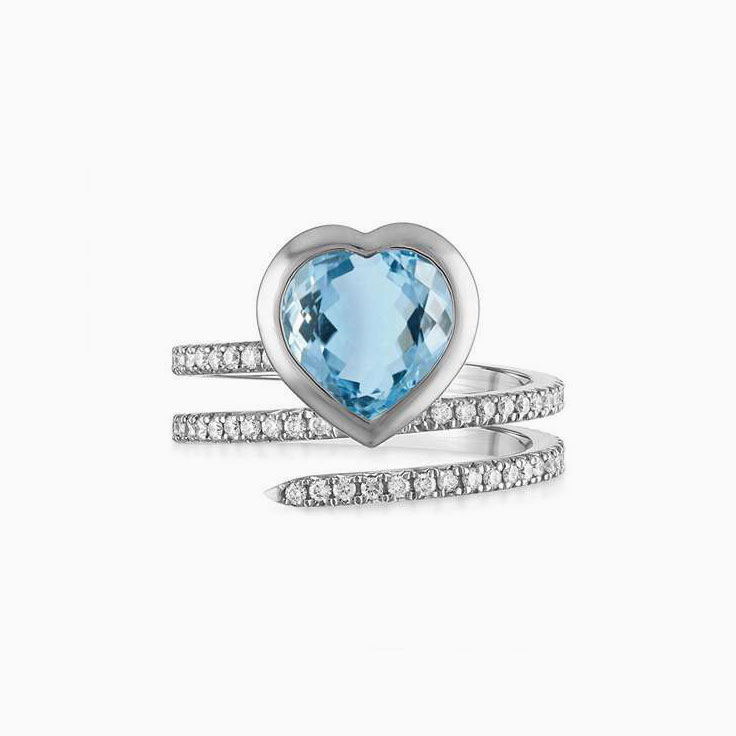 Topaz Heart Ring