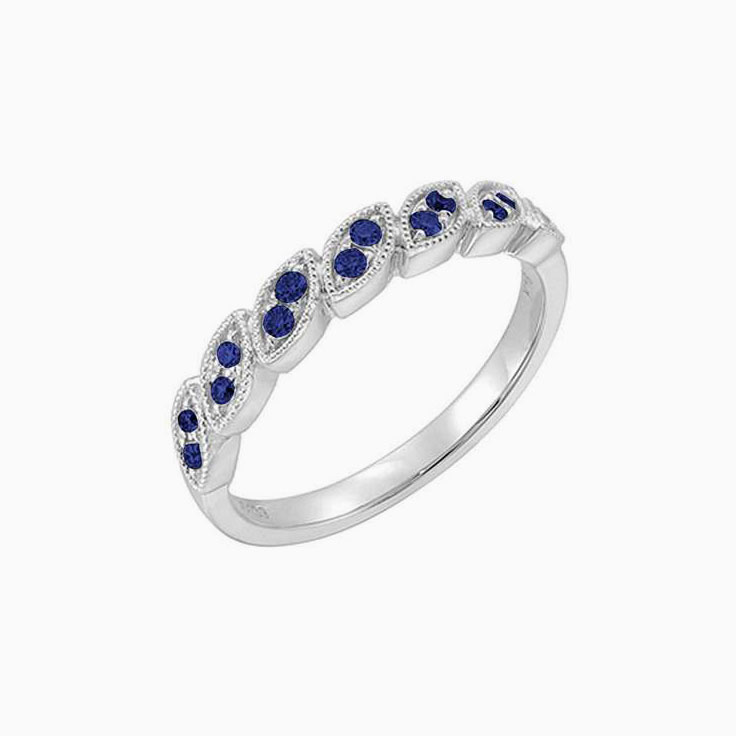 Marquise Shape Blue sapphire ring