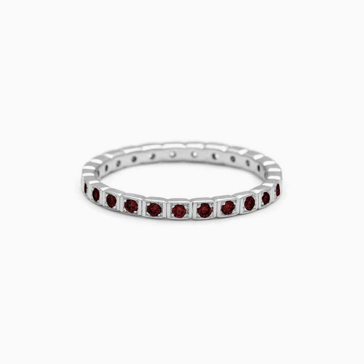 Ruby eternity wedding ring
