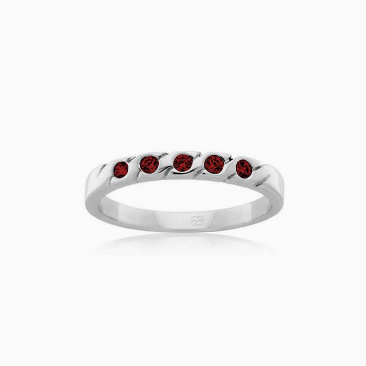 Drop set Ruby ring