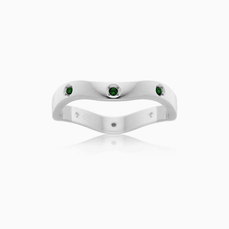 Wave Green emerald band