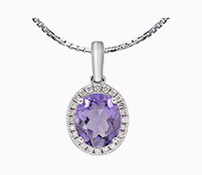 Oval Amethyst pendant