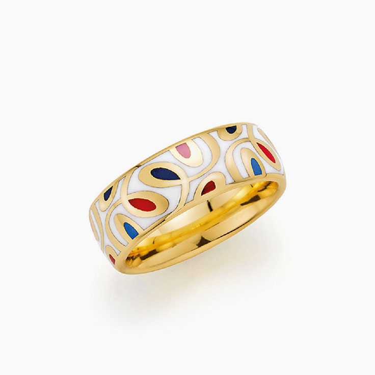 Patterned ladies ring
