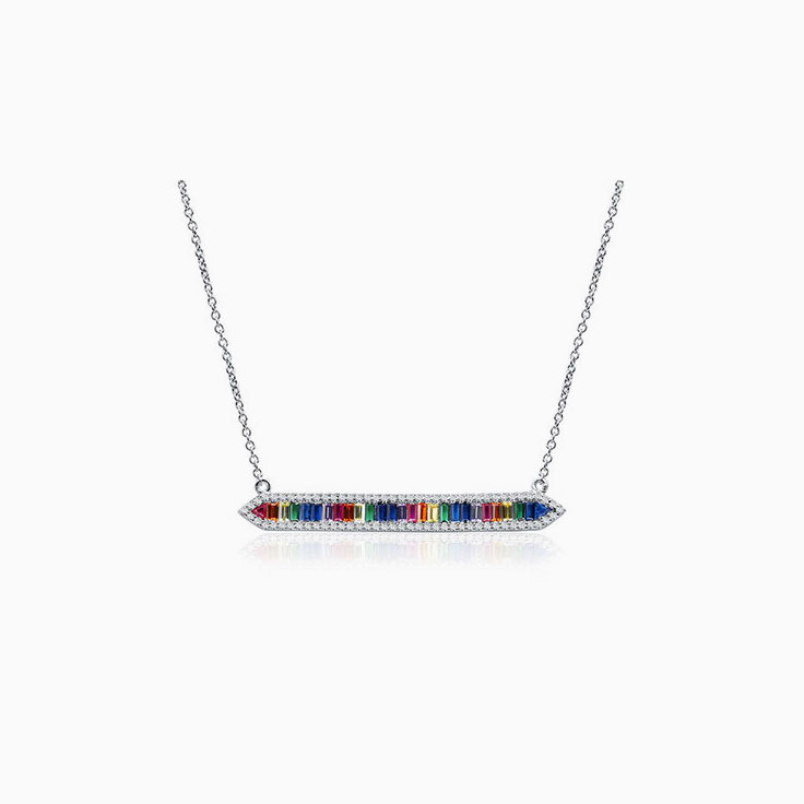 Rainbow Bar Necklace