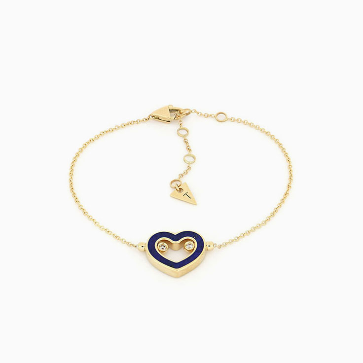 Lapis Lazuli And Diamond Bracelet