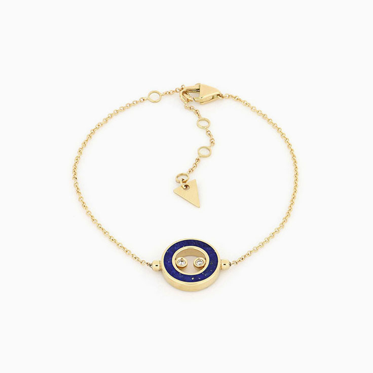 Blue Lapis Lazuli And Diamond Bracelet