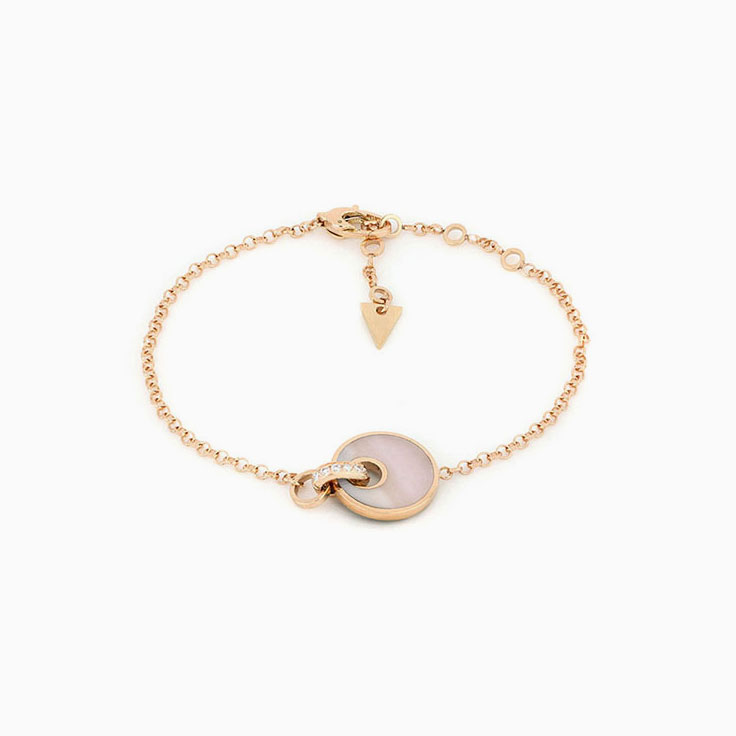 White Gemstone And Diamond Bracelet