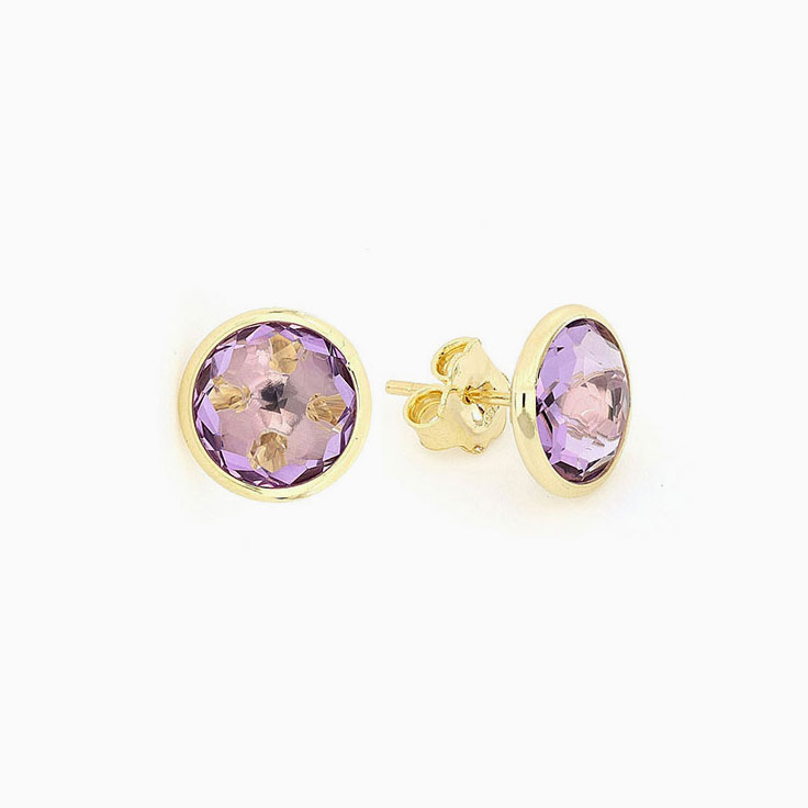 Purple Amethyst Studs